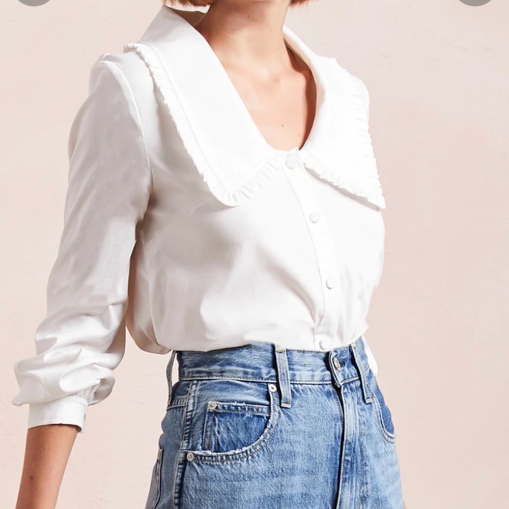 The Westside Izzie Collar Button Down Top